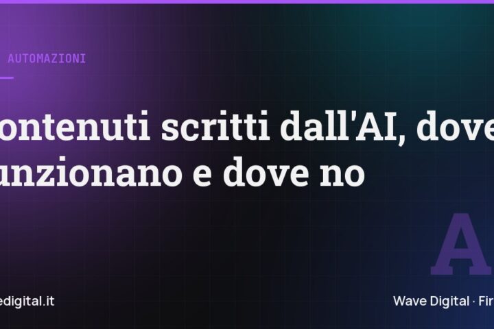 Copertina dell'articolo sui contenuti scritti dall'intelligenza artificiale, blog di Wave Digital