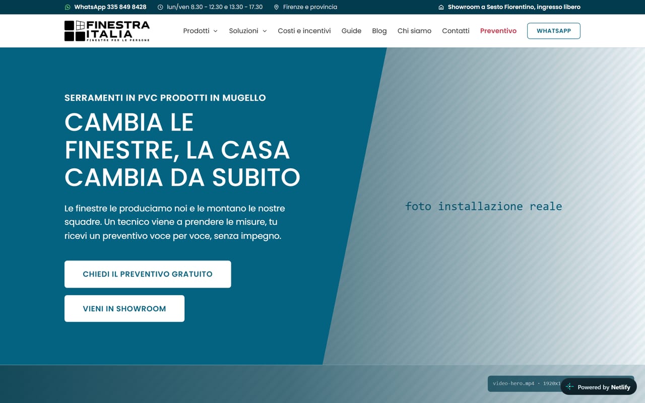 Finestra Italia — Home del sito