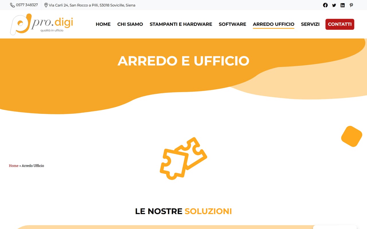 Pro.digi — Arredo ufficio del sito