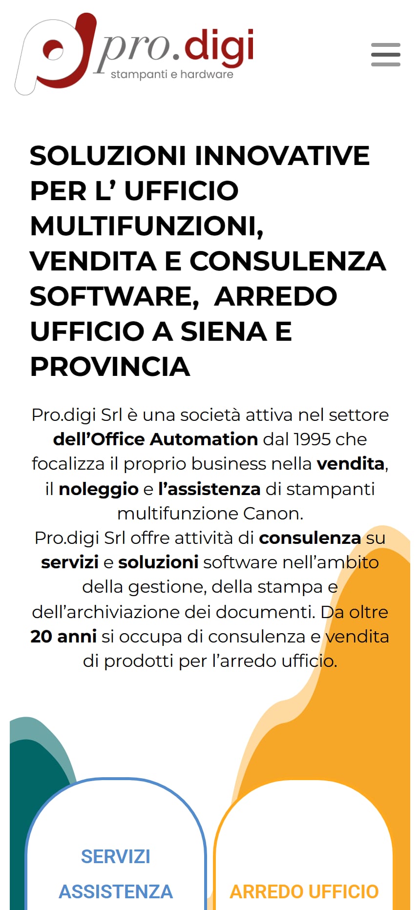 Pro.digi — il sito su telefono