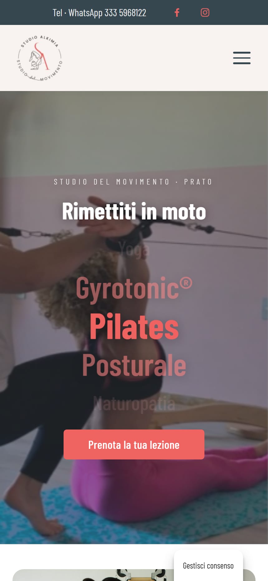 Studio Alkimia — il sito su telefono