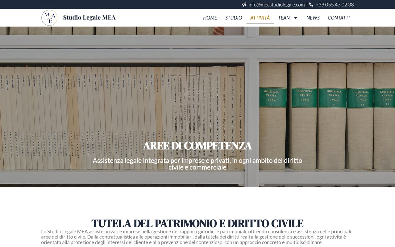 Studio Legale MEA — Aree di competenza del sito