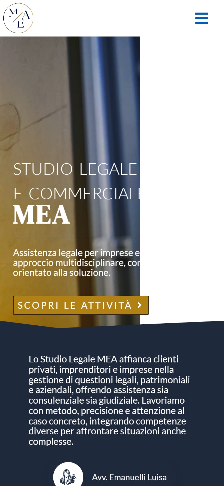 Studio Legale MEA — il sito su telefono